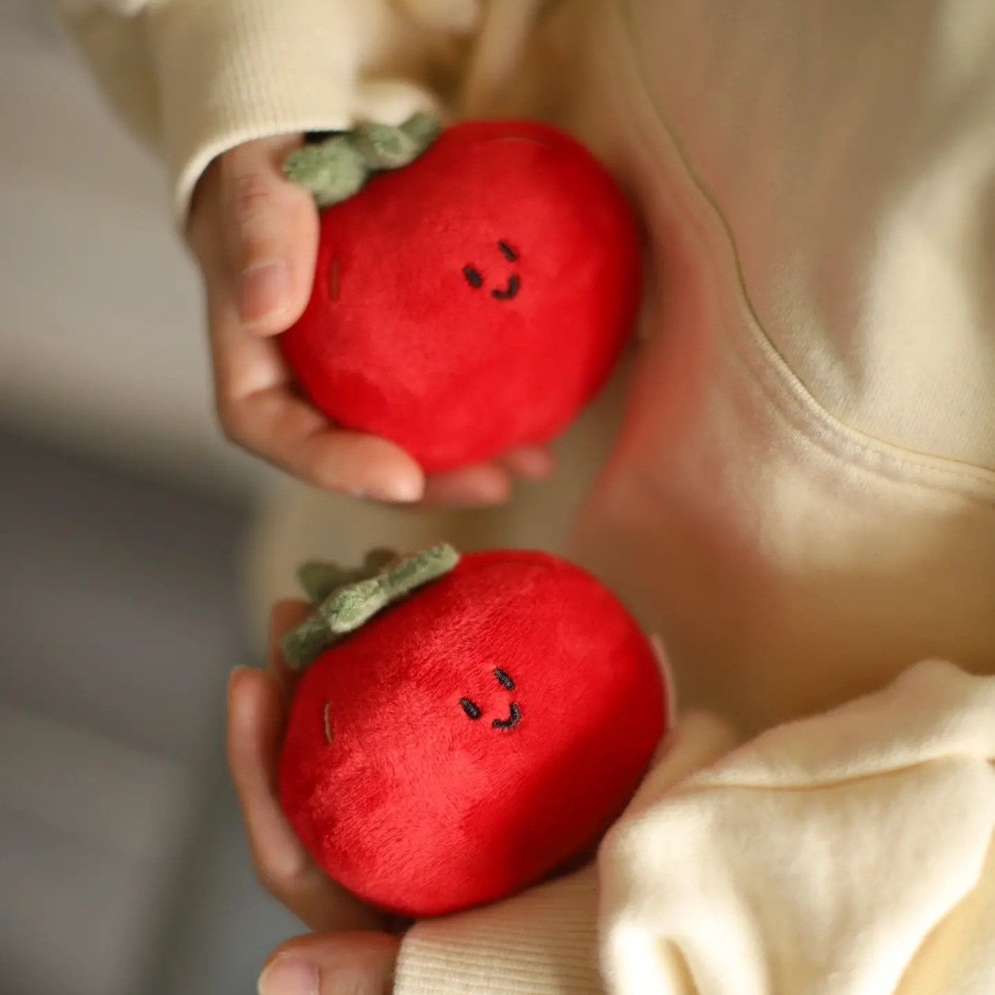 Daily White | Tomato Plush Charm