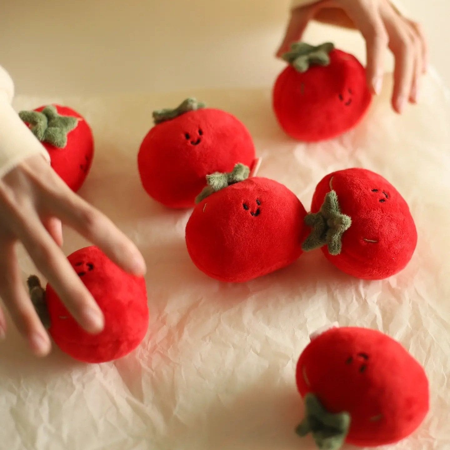 Daily White | Tomato Plush Charm