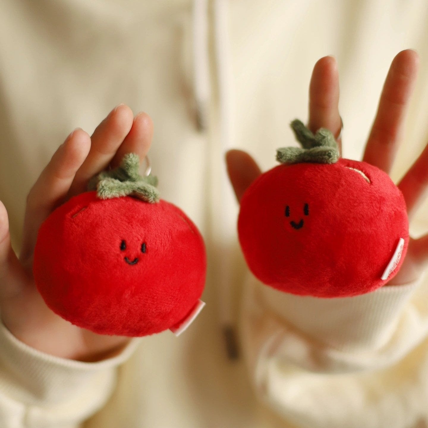 Daily White | Tomato Plush Charm