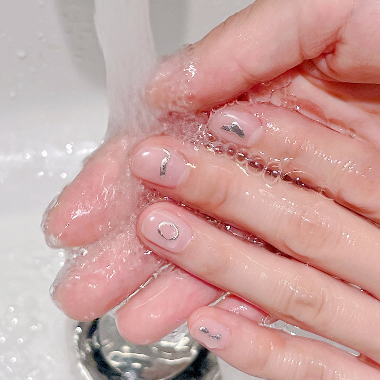 Now Now | Y2k Silver Nail Wraps