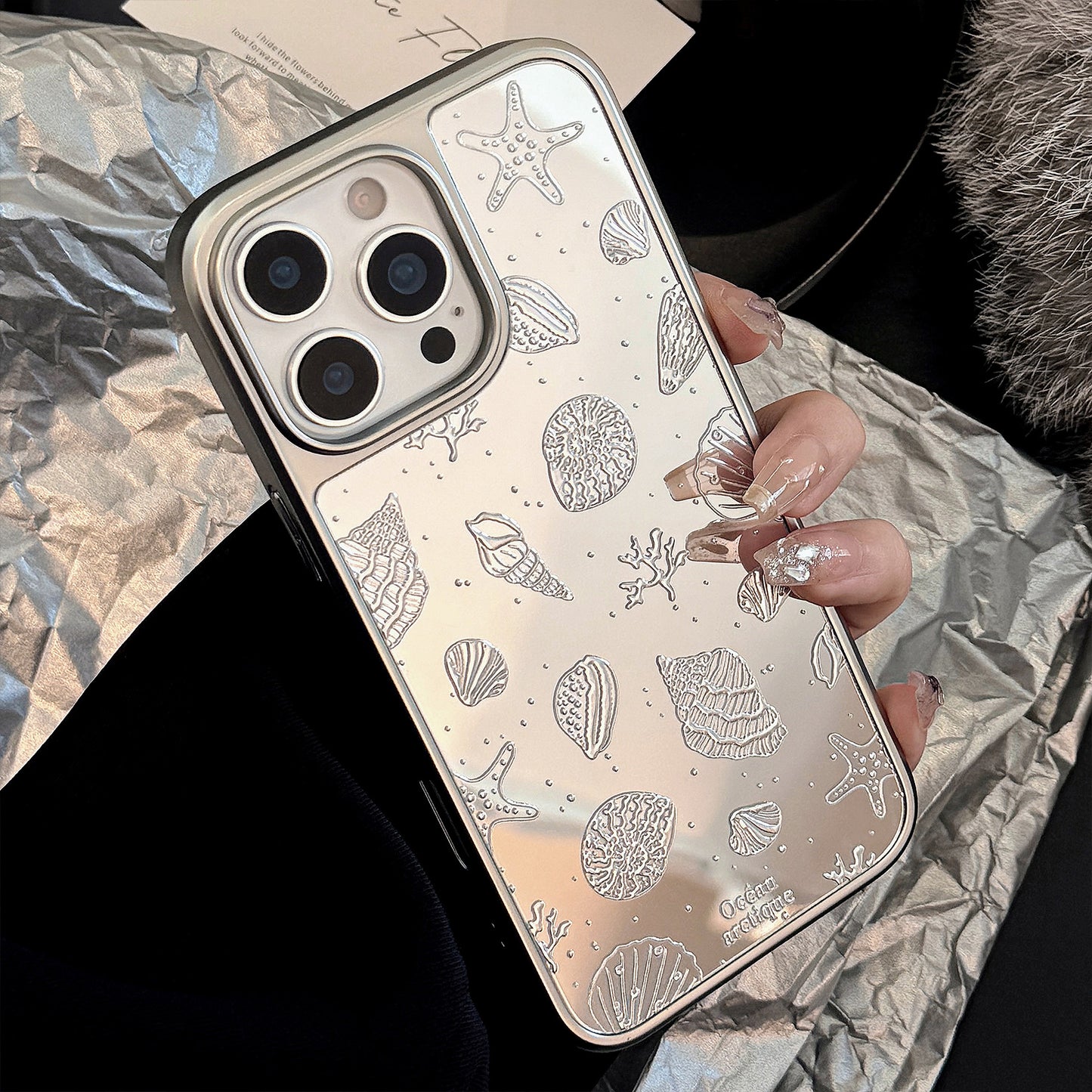 Silver Shell iPhone case