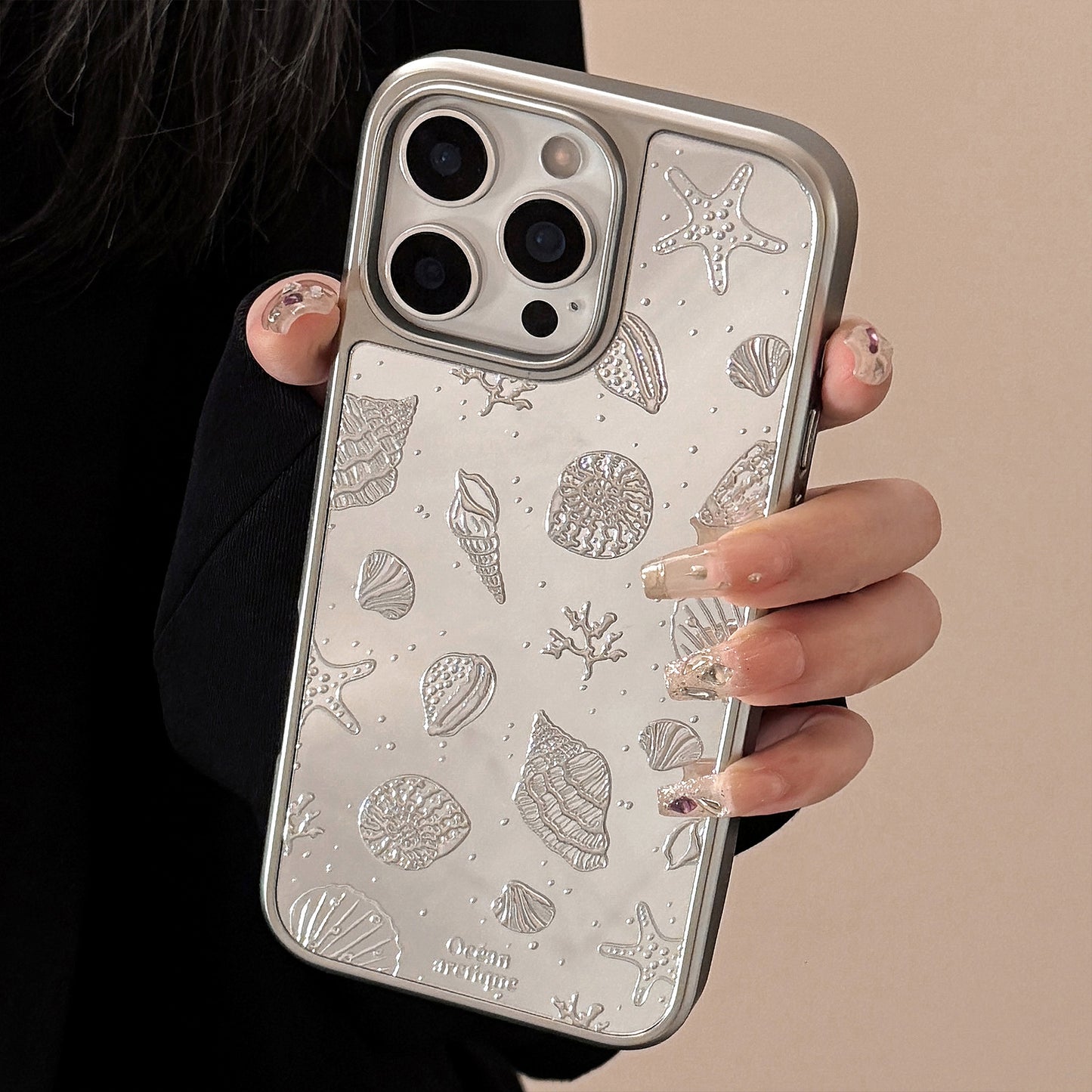 Silver Shell iPhone case