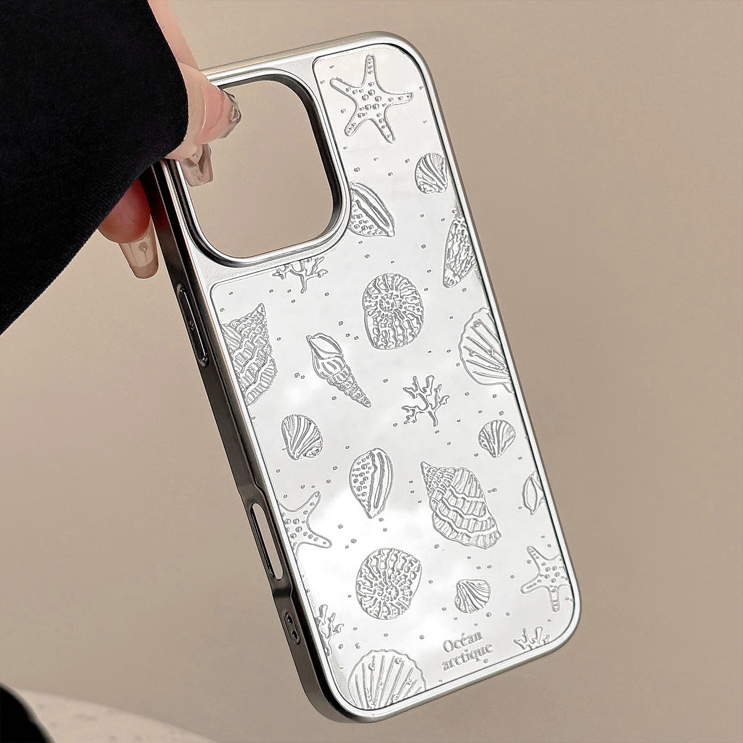 Silver Shell iPhone case
