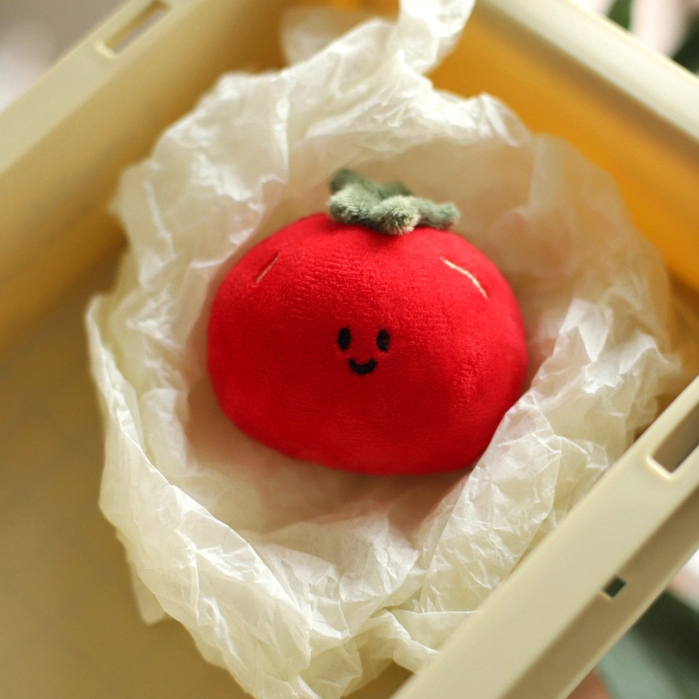 Daily White | Tomato Plush Charm