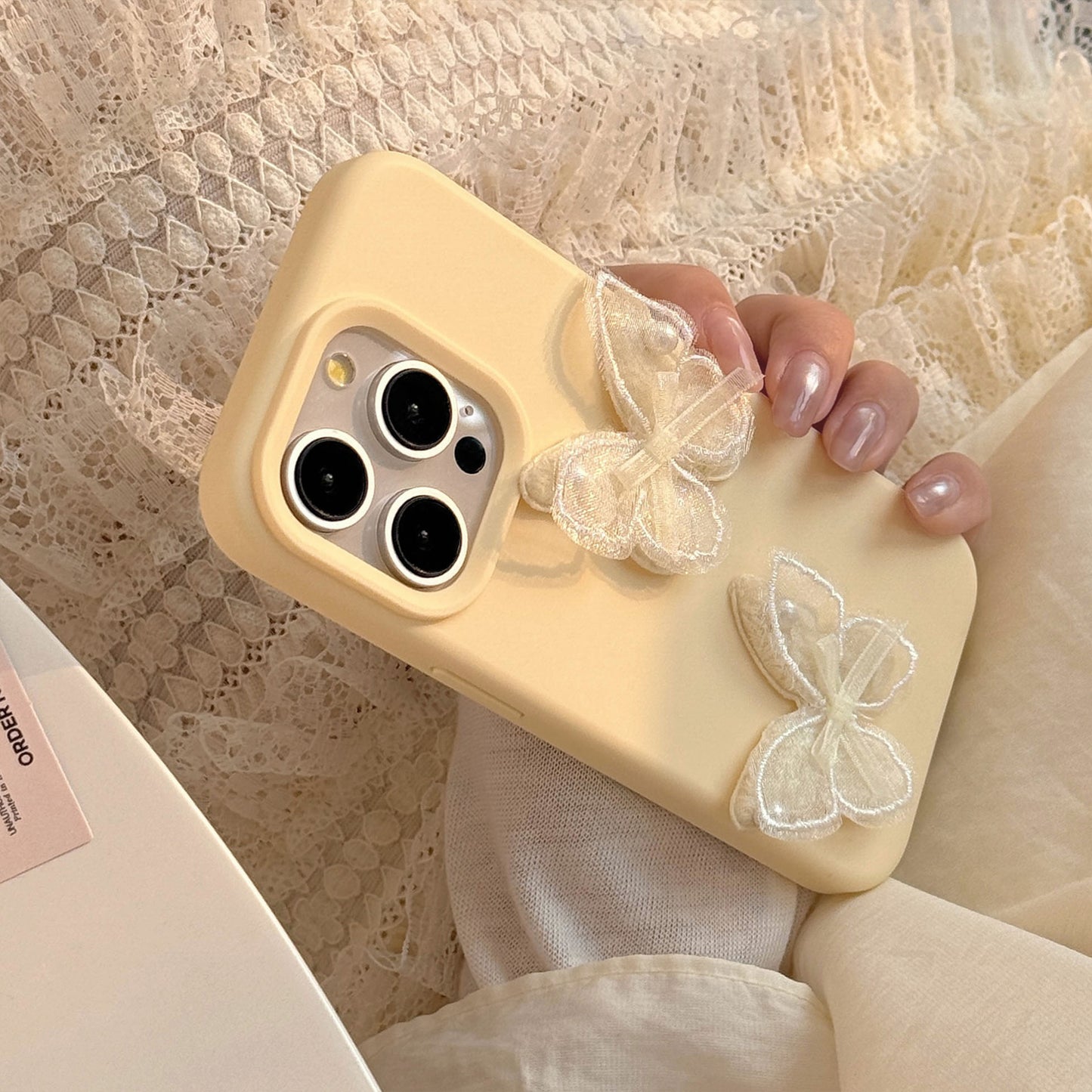Lace Butterfly Phone Case