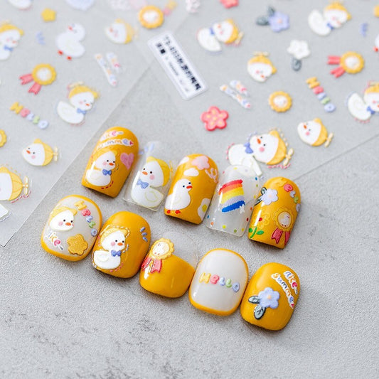 Nail Deco Kawaii Duck Stickers