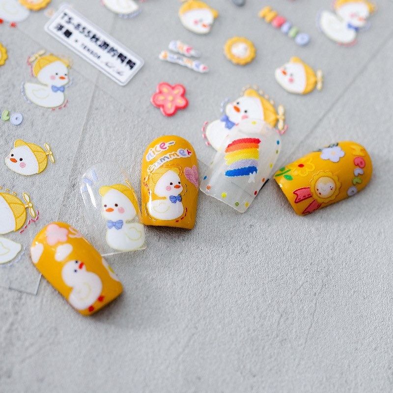 Nail Deco Kawaii Duck Stickers