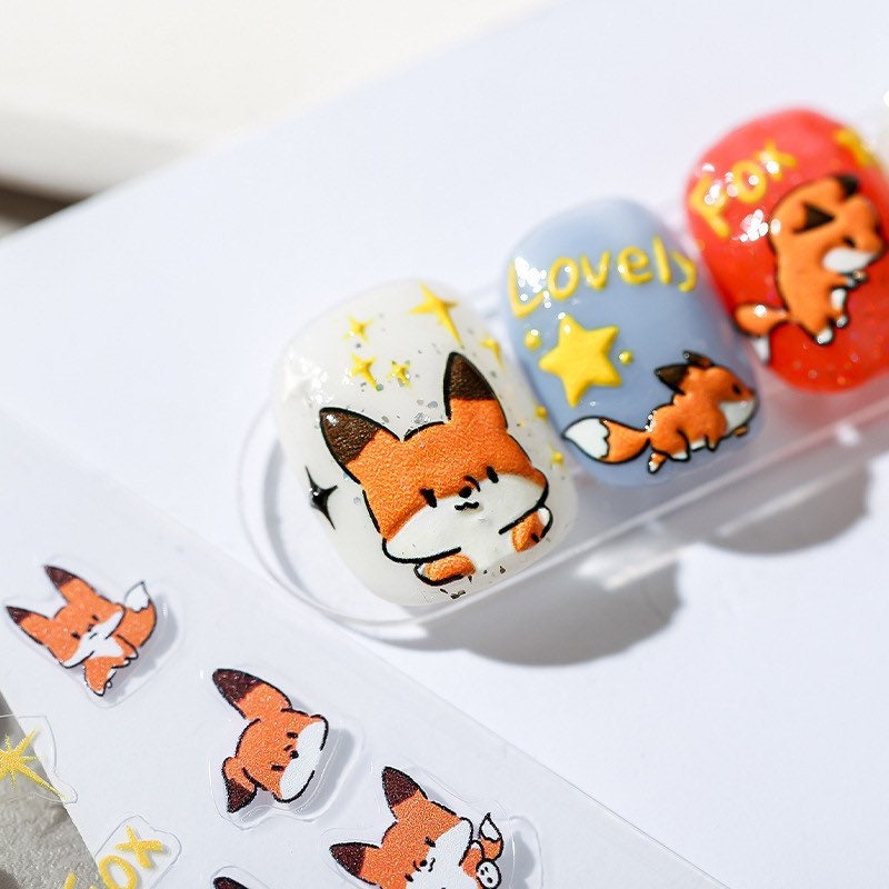Nail Deco Fox Stickers