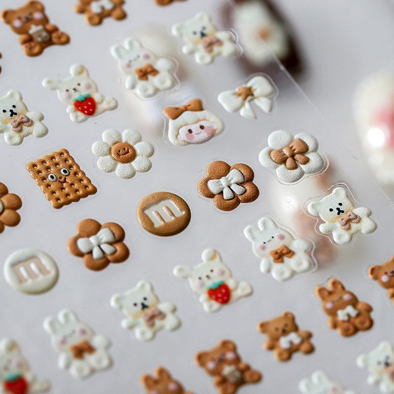 Nail Deco Kawaii Bear Bunny Stickers