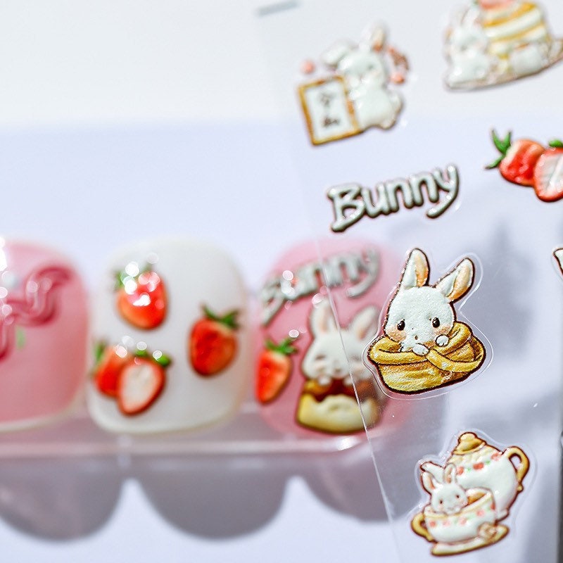 Nail Deco Kawaii Bunny Stickers