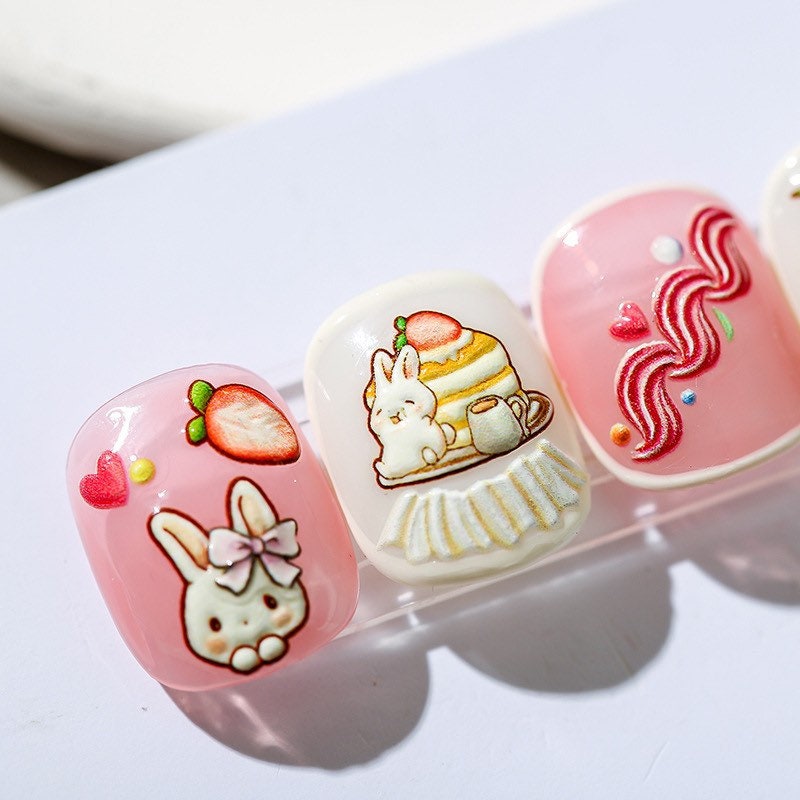 Nail Deco Kawaii Bunny Stickers