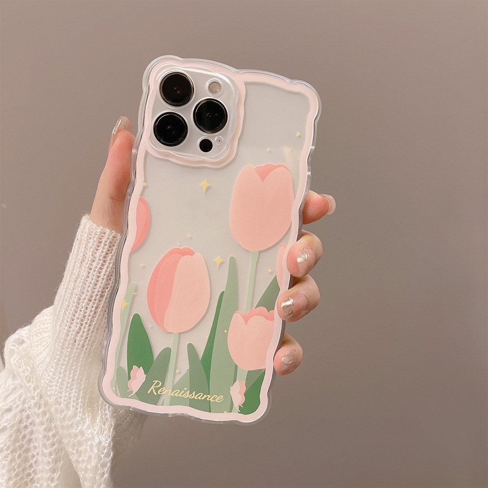 Pink tulips iPhone case