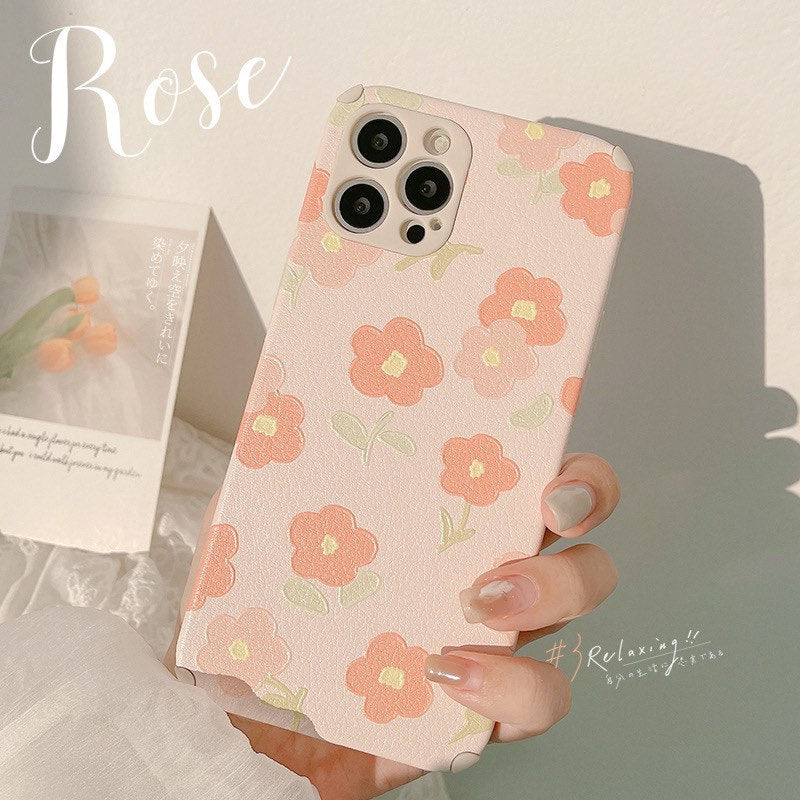 Pink rose iPhone case