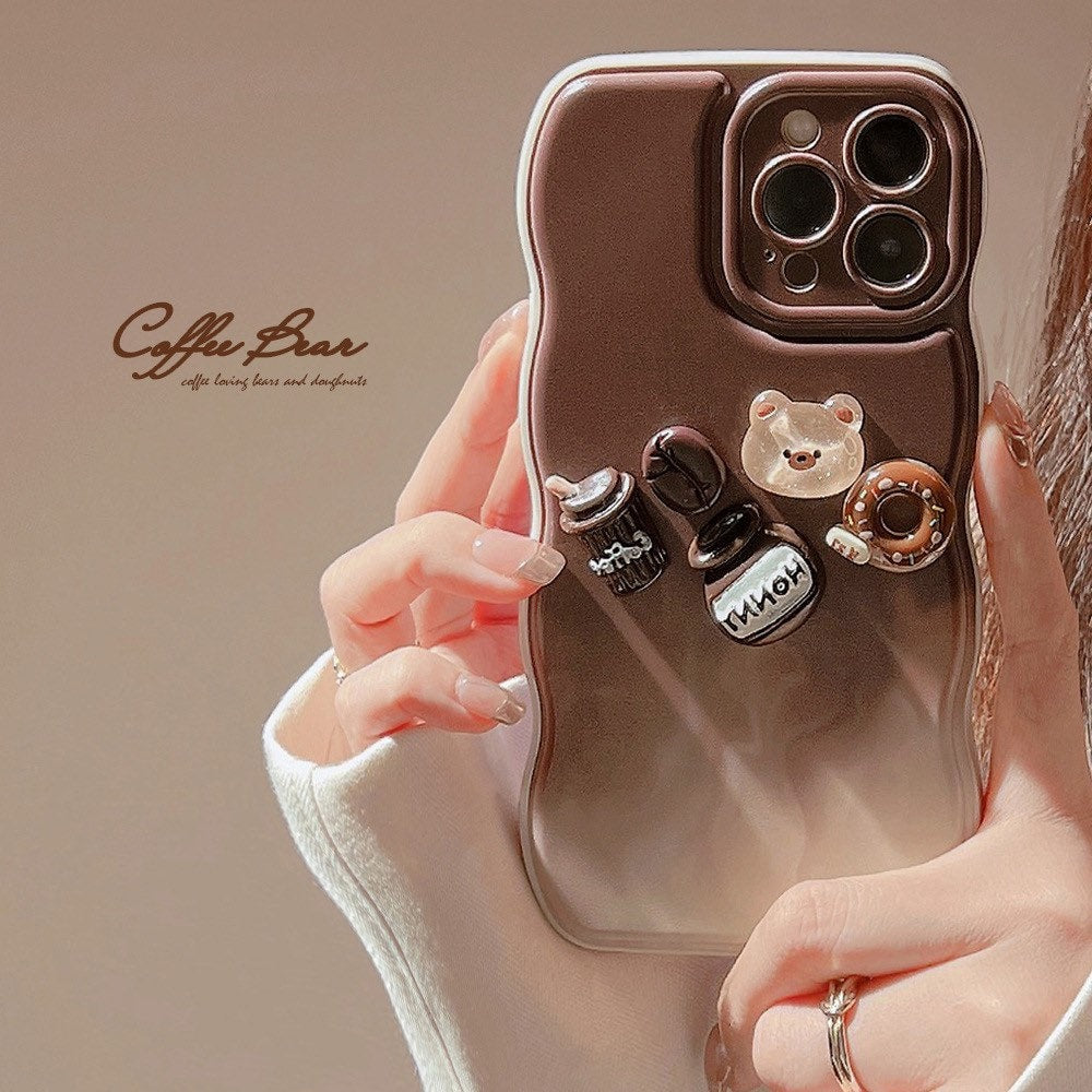 Coffee Bear Bunny iPhone case