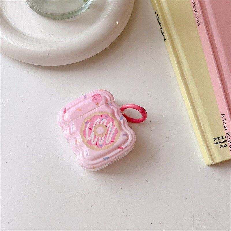 Pink Sweet Donut Airpods case | Korean AirPods Case