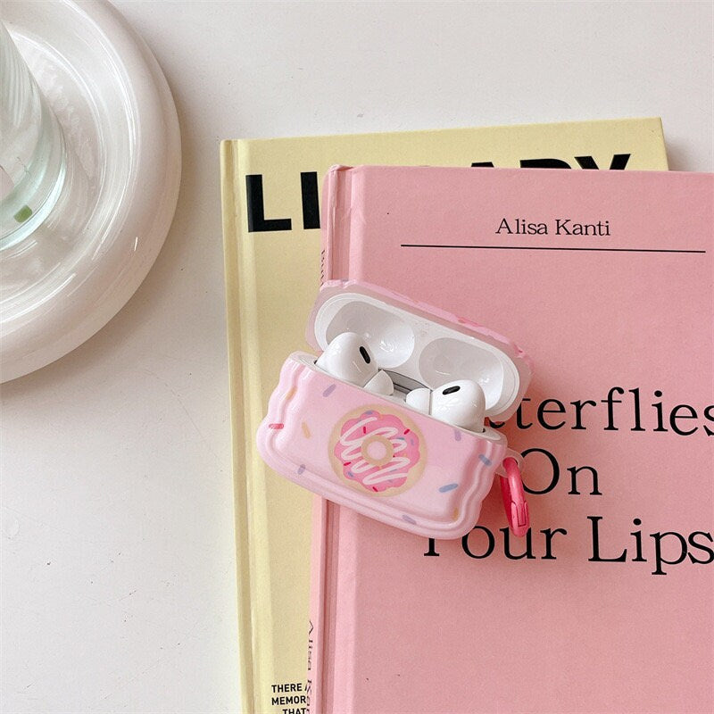 Pink Sweet Donut Airpods case | Korean AirPods Case