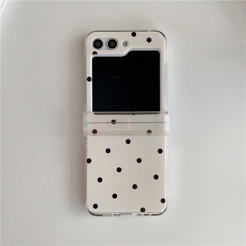 Cream White Dot Z Flip Case