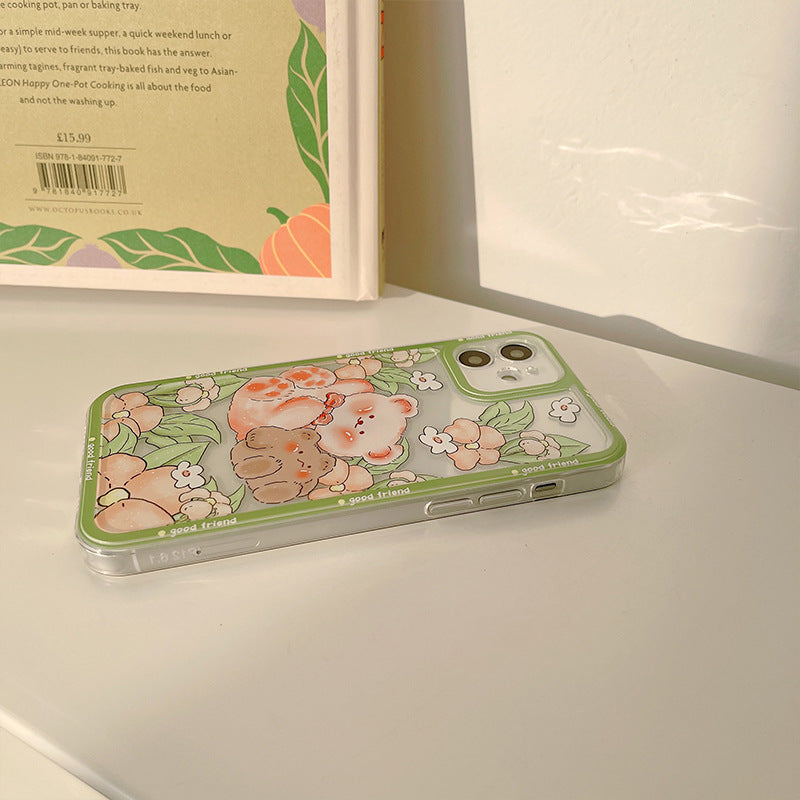 Spring Bear Flower iPhone case