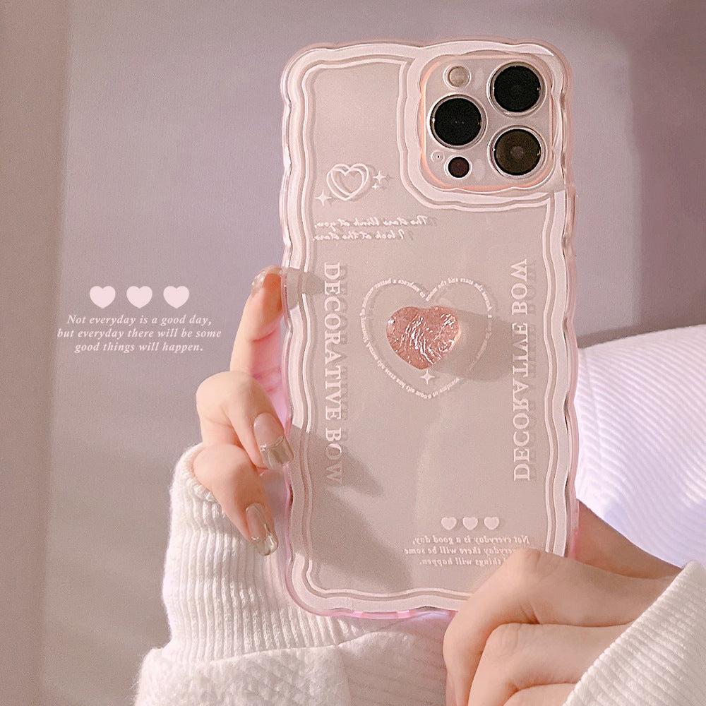 Pink Crystal Heart iPhone case